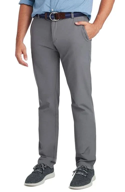 Vineyard Vines Performance Slim On-The-Go Pants Gray Harbor - Men's, Size: 30 30