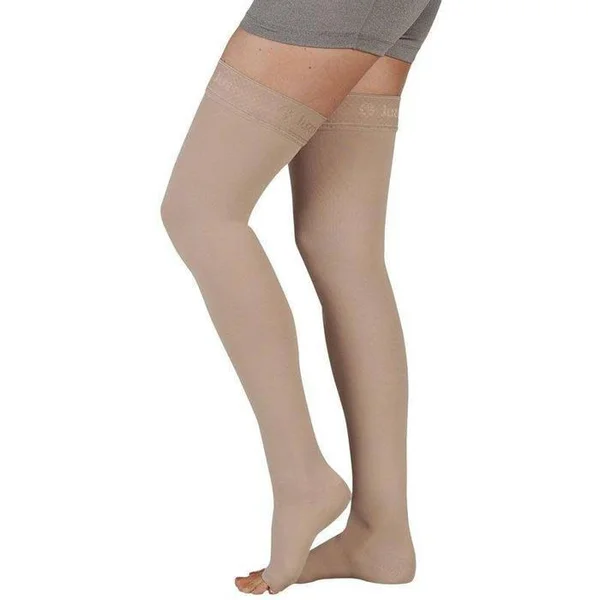Juzo Soft 2001 Thigh High 20-30mmHg - Open Toe - Chestnut, 3 (III), Regular