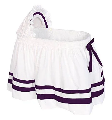 Baby Doll Bedding Modern Hotel Style II Bassinet Skirt, Lavender
