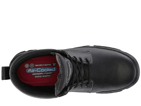 Skechers Men's Work Burgin Tarlac Steel Toe Boot - Black