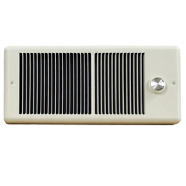 TPI Low Profile Fan Forced Wall Heater with Wall Box - 1000W 120V White