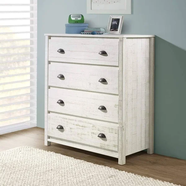 Alaterre Furniture Rustic 4-Drawer Chest - Rustic Gray
