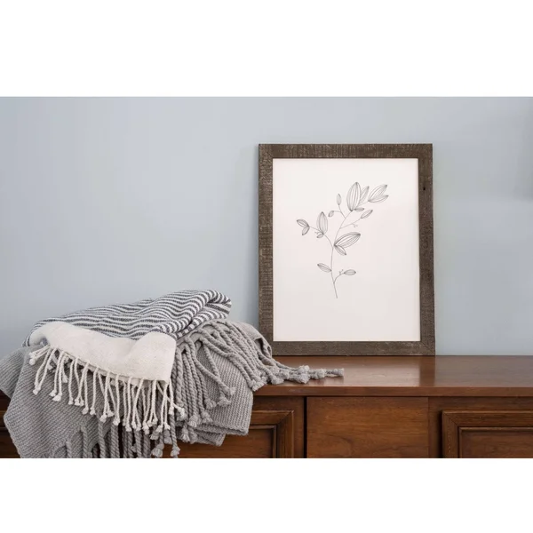 14x22x17x22 Rustic Espresso Picture Frame with Plexiglass Holder - 14x22 x 17x22