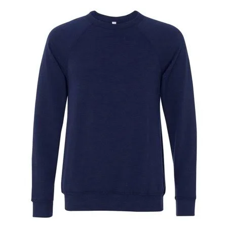 BELLA+CANVAS New - NIB - Bella + Canvas - Unisex Sponge Fleece Raglan Crewneck Sweatshirt, Adult Unisex, Size: 2XL, Blue