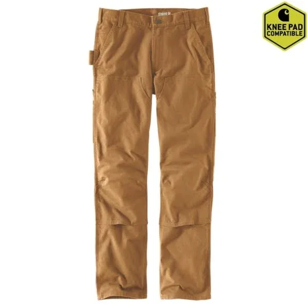 Carhartt Rugged Flex Straight Fit Duck Double Front Pants - Brown, 30x22 x 38x22