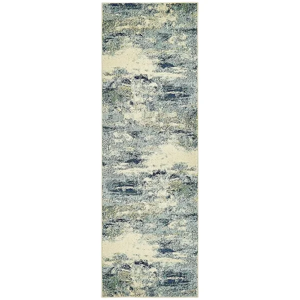 Unique Loom Chromatic Contemporary Area Rug Collection - Runner 2&2x22x6&7x22 3139845
