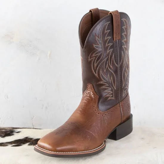 Ariat Mens Peanut Butter Sport Western Wide Square Boots - 8 1/2 - EE Width