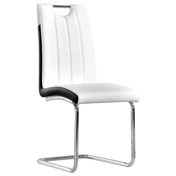 Best Master Furniture Bono Upholstered Modern Side Chairs, Set of 2, White