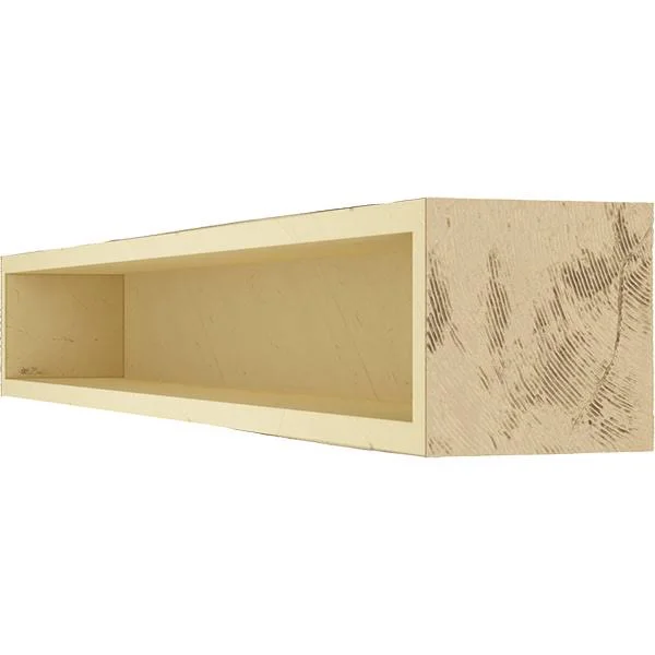 Ekena Millwork MANURW04X08X36PP 4x22H x 8x22D x 36x22W Riverwood Faux Wood Fireplace Mantel - Natural Pine