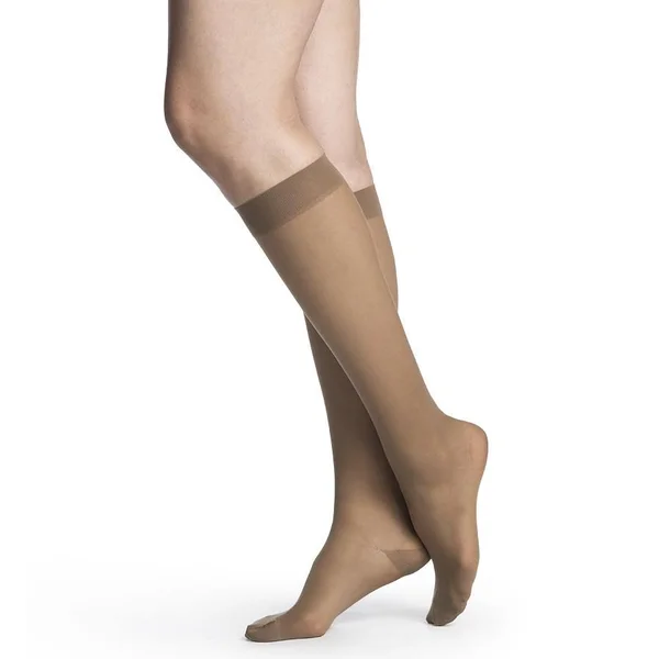 Sigvaris Eversheer 20-30 mmHg Knee High Open Toe Large Long Cafe