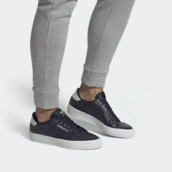 Adidas Continental Vulc Sneakers Casual Shoes Black- Mens- Size 4 M