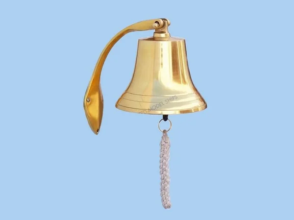 Brass Plated Hanging Harbor Bell 7x22