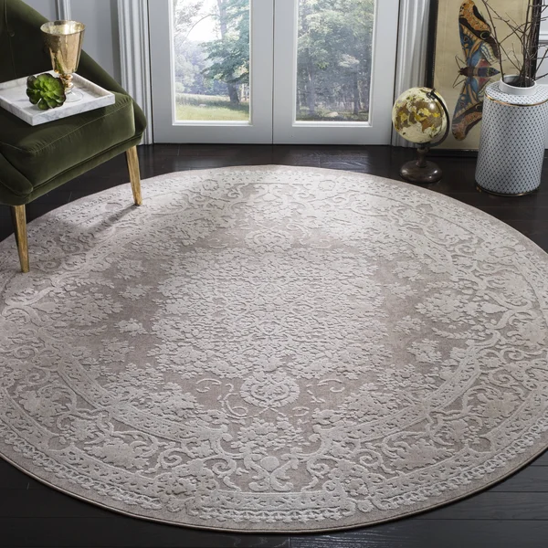 Safavieh Reflection RFT664A 6&7x22 x 6&7x22 Round Beige, Cream Area Rug