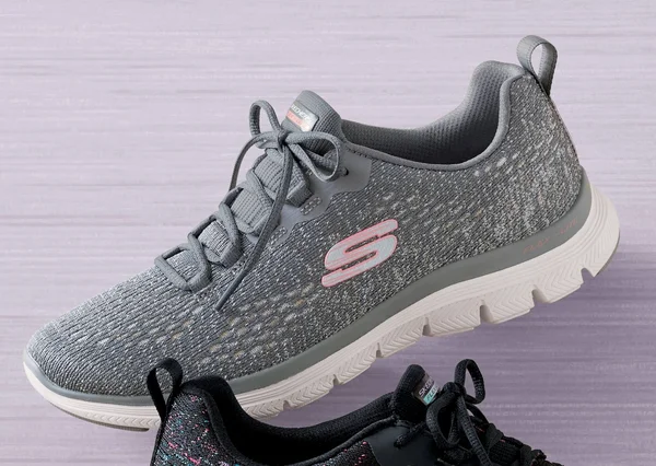 Skechers Women's Flex Appeal 4.0 Vivid Spirit Lace-Up, Size 10, Gray Pink