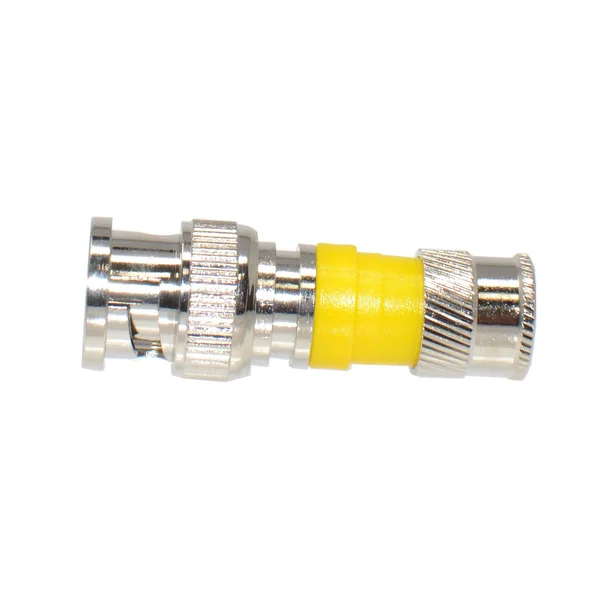 100 Pack BNC Compression Connector Adapter for RG6 Coax Cable Quad Shield CCTV