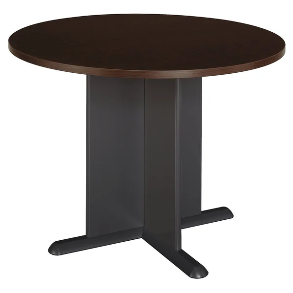 Bush Business Furniture Series A & C 42x22 Round Conference Table - Mocha Cherry