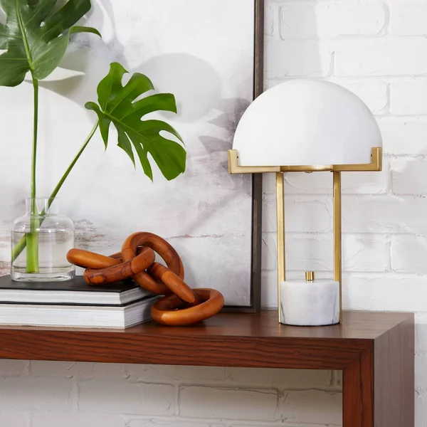 Milk Glass Dome Task Table Lamp White - Threshold Designed with Studio McGee