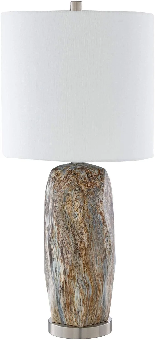 Contemporary Marbled Ceramic 28 75 inch Table Lamp Color Silver Modern