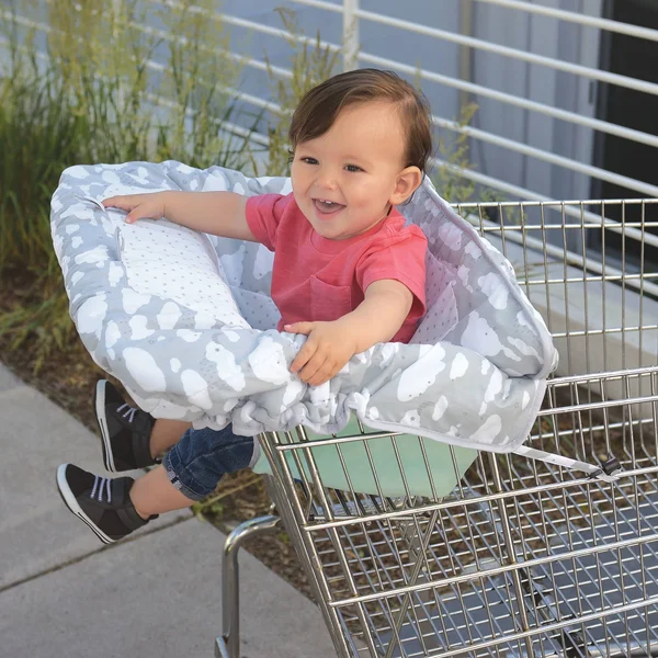 Go by Goldbug Clouds Reversible Shopping Cart Cover