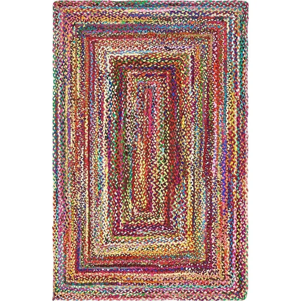 Unique Loom Braided Chindi Rug Blue - 9& x 6&