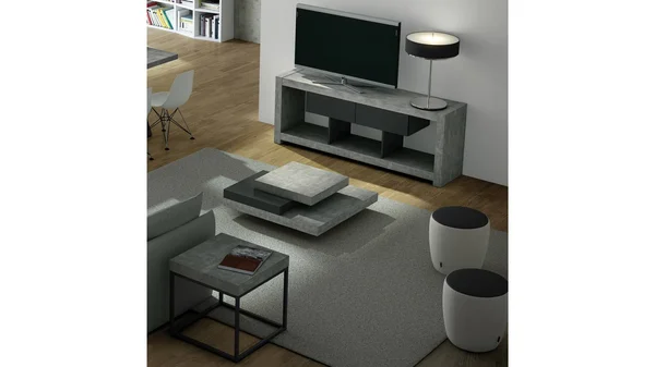 Zuri Furniture Zion Coffee Table - Matte Black