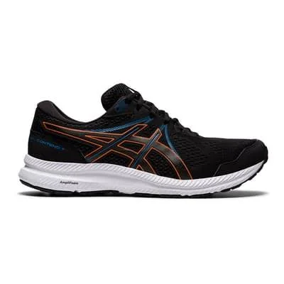 Asics Gel-Contend 7 Trainers Black Orange Blue - 42