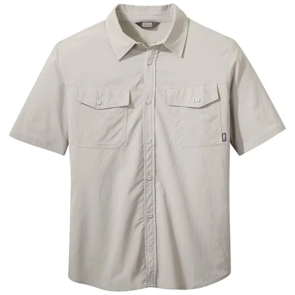 Outdoor Research Men's Wanderer S/S Shirt, M, Black Plaid