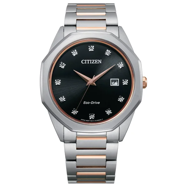 Citizen Men's Eco-Drive Corso Diamond Accent Two-Tone Watch BM7496-56G
