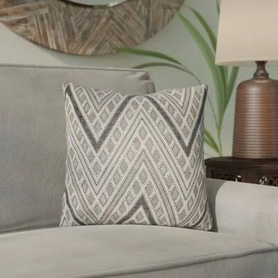 Mistana Beatriz Indoor/Outdoor Throw Pillow Size: 16x22 H x 16x22 W, Color: Gray/Light Gray