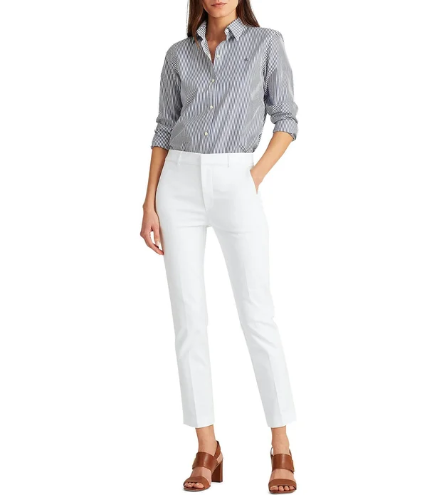 Lauren Ralph Lauren Stretch Cotton Blend Pants Polo Black - 28, 12