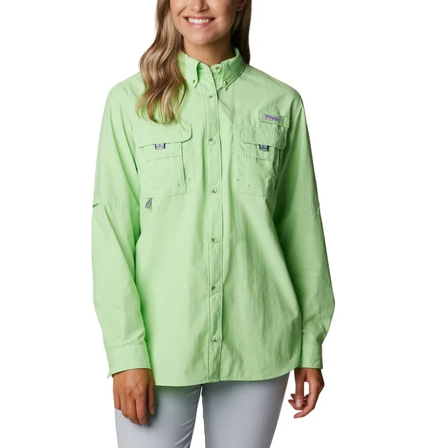 Columbia Women's PFG Bahama Long Sleeve Fishing Shirt - S - Green
