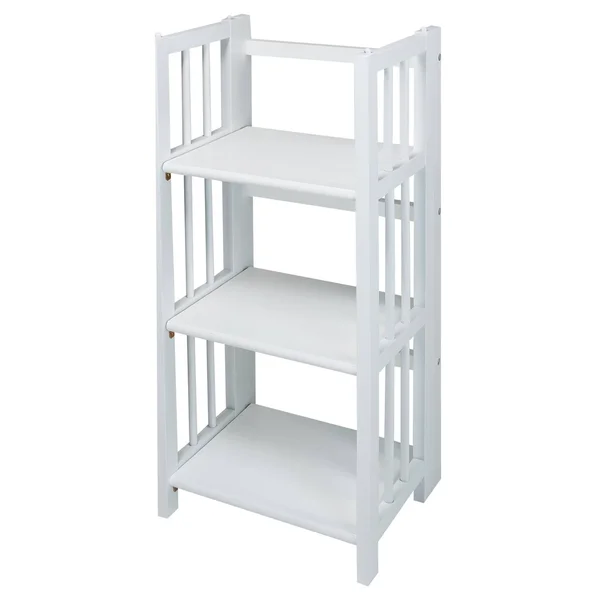 Casual Home 3-Shelf Folding Bookcase 14x22 Wide - White