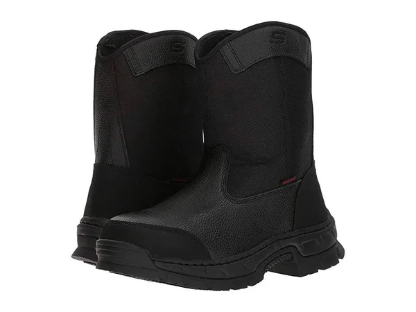 Skechers Men's Work Vinten Wibaux Comp Toe Waterproof Boot, Black