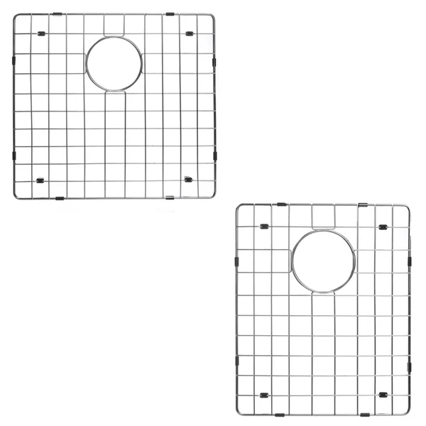 Water Creation SSSG-U-3320A Stainless Steel Satin 33x22 x 20x22 Zero Radius 60/40 Double Bowl Undermount Kitchen Sink Package