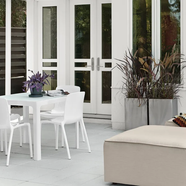 Room & Board - Modern Terrace Rectangle Planter 8D 16W 22H in Silver Grey