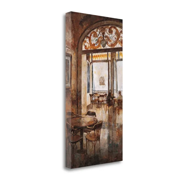 Tangletown Fine Art Grand Cafe Cappuccino I by Noemi Martin - Giclee Print on Wrap Canvas, 17x22X34x22