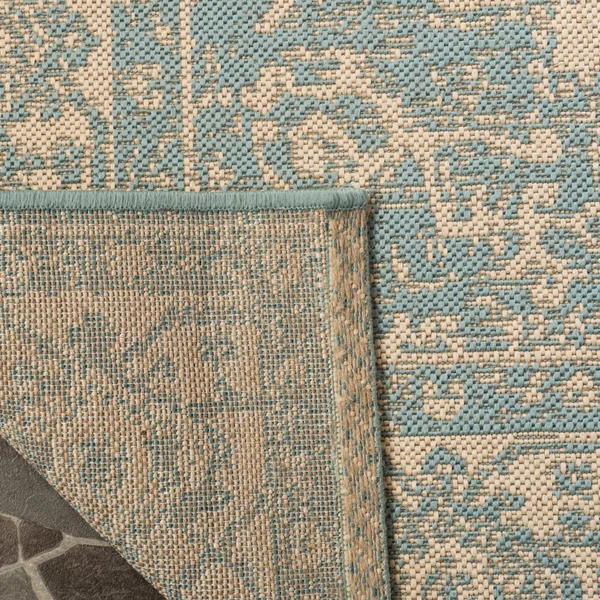 Safavieh LND137N-210 2 ft. 2 in. x 10 ft. Linden 100 Traditional Runner Rug Cream & Blue