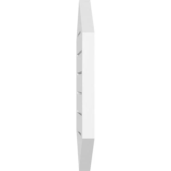 Ekena Millwork GVPVP12X4002SF-04 12x22W x 40x22H Vertical Peaked Surface Mount PVC Gable Vent 4/12 Pitch: Functional - w/ 2x22W x
