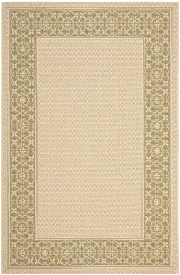 Safavieh 4& x 5&-7x22 Courtyard CY6003-14 Cream - Green Rug