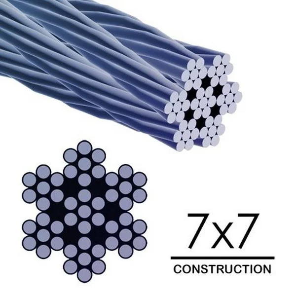 Aleko Stainless Aircraft Steel Cable Wire Rope - 1000&