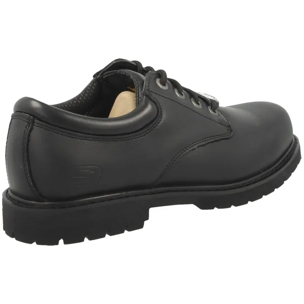 Skechers 77041 Safety Work Cottonwood Black Mens Formal Shoes
