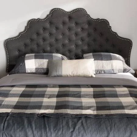 Charlton Home Hopkinsville Upholstered Panel Headboard, Size: Queen, Black