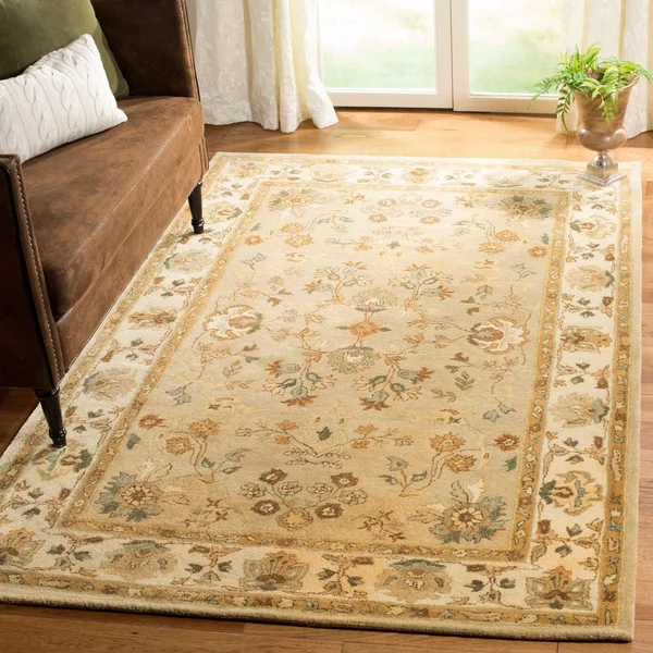 Safavieh Bergama BRG135A Ivory and Light Grey 8&0x22 x 8& Round Area Rug