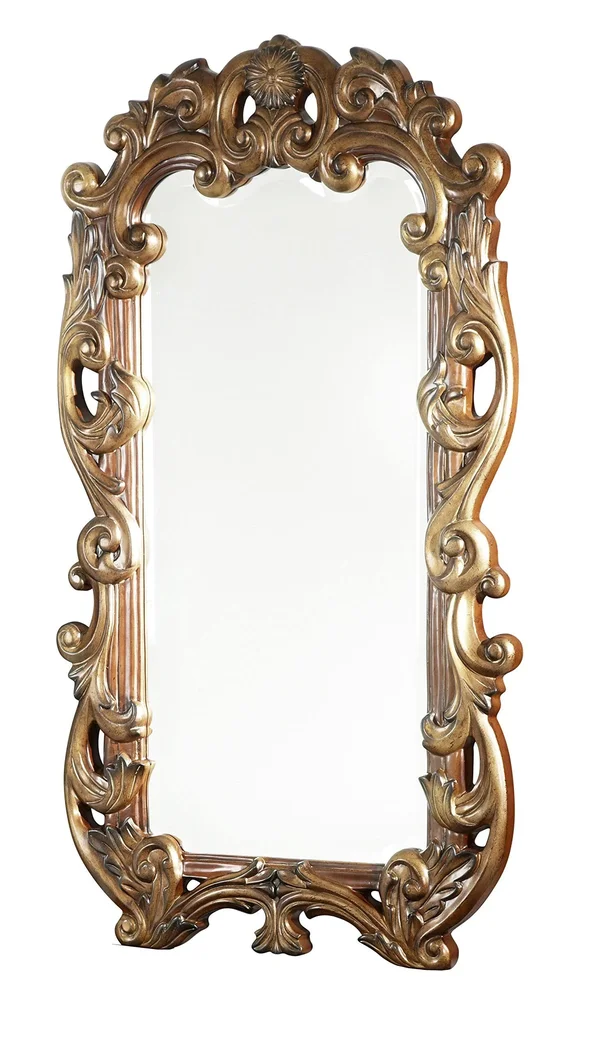 AICO Villa Valencia Decorative Mirror in Classic Chestnut