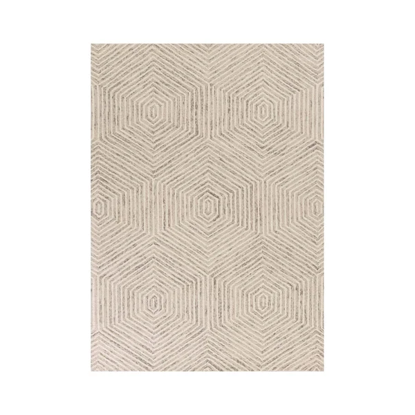 Kas Gramercy 1607 Ivory Honeycomb 9& x 12& Area Rug