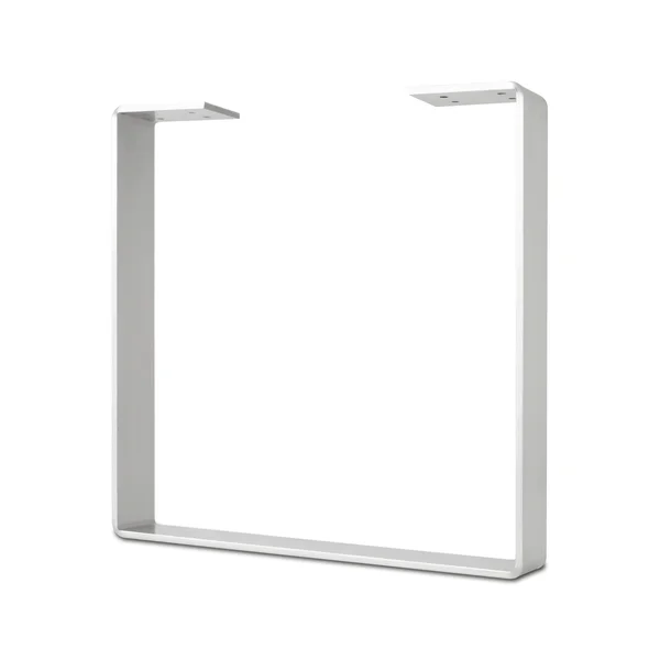 Standard Duty U-Shape Flat Bar Table Leg & Bench Base (Sold Separately) - White - 10x22 - 16x22 Height - 0.25x22 Thick Metal