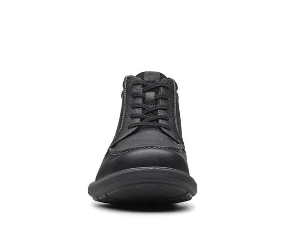 Clarks Men's Rendell Rise Ankle Boot, Black Leather