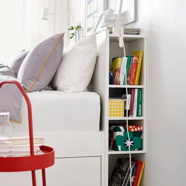 IKEA - BRIMNES Headboard with Storage Compartment - White, Full/Double