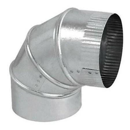 8unit Gray Metal 4-26-302 90 Degree Adjustable Elbow, 26 Gauge, Galvanized