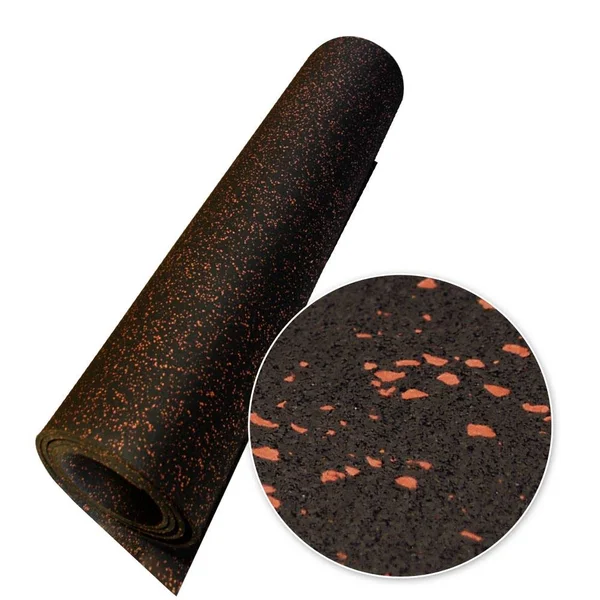 Rubber Cal Elephant Bark Flooring, Red Dot, 3/8-Inch x 4 x 11-Feet